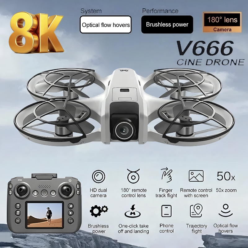 Drone Kit Tricopter - 신형 V666 미니 드론 4K 전문가용
