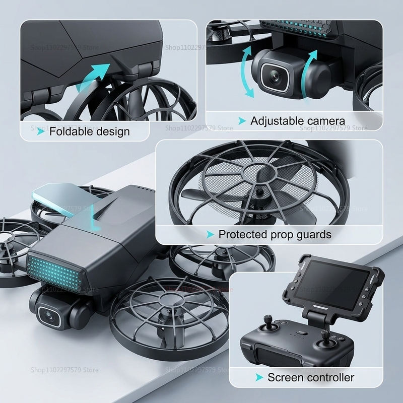 새로운 드론 M8 GPS 8K 프로페셔널 HD 360  - Drone Kit With Camera 리뷰 및 가격